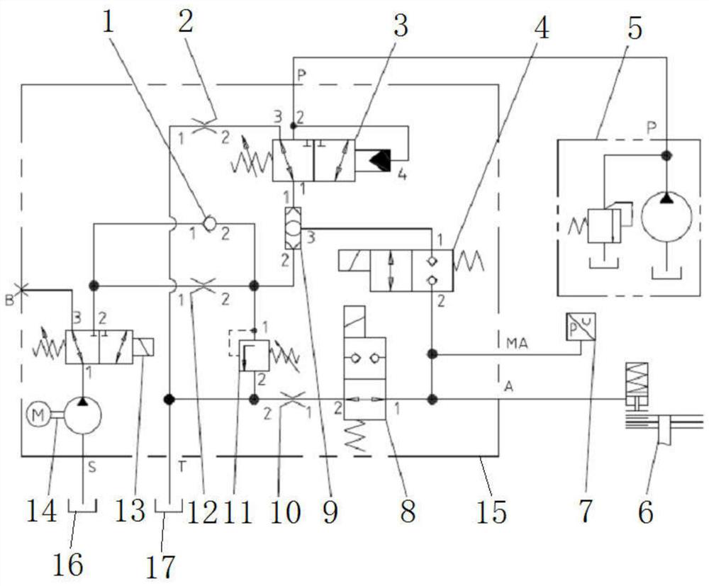 A hydraulic parking and emergency trailer control device and wheeled engineering vehicle