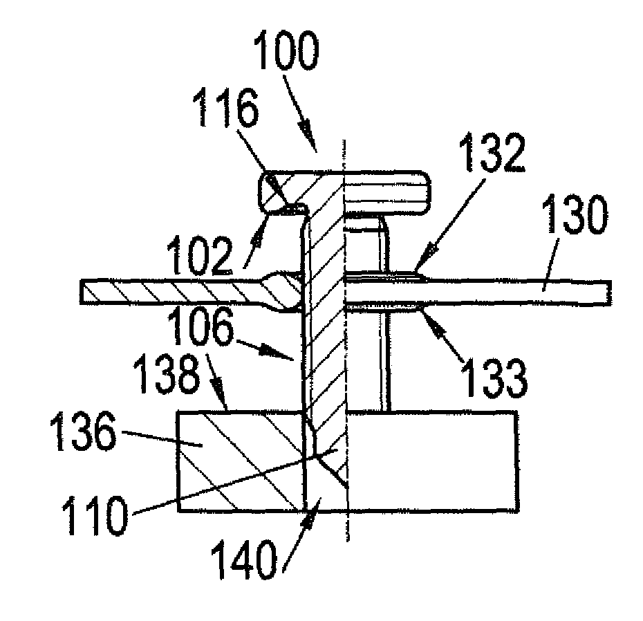 Bolt element and a method for the attachment of a bolt element to a component of a composite material