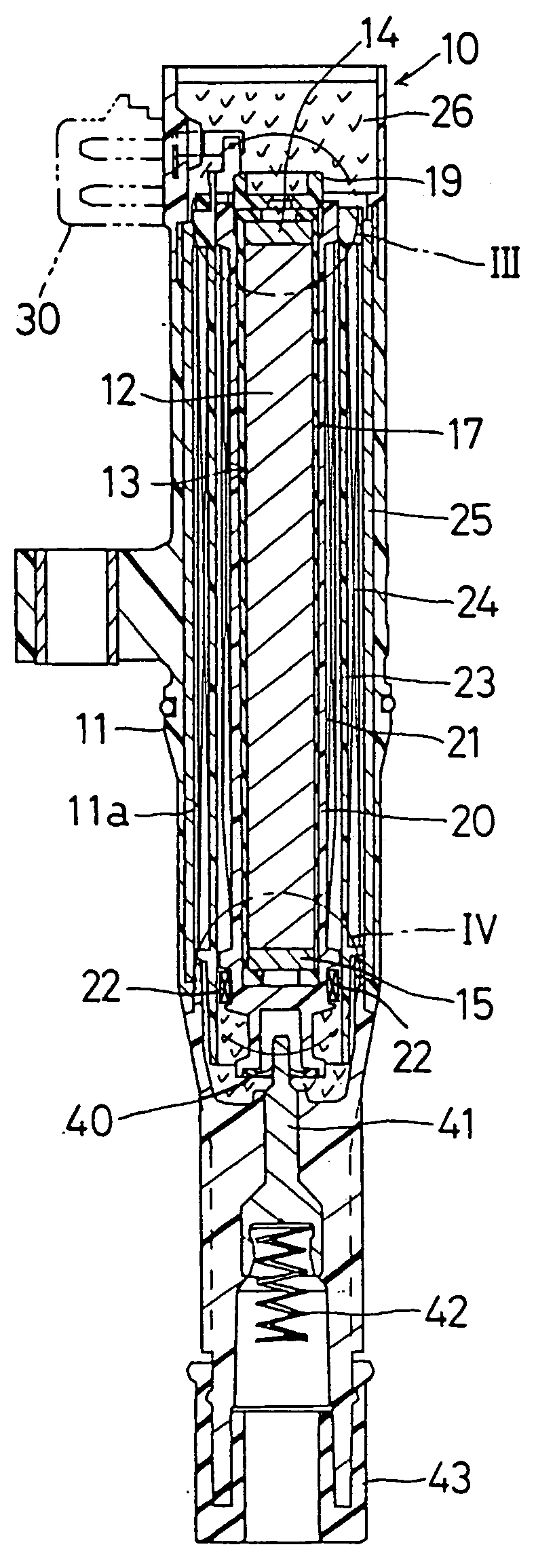 Stick-type ignition coil having improved structure against crack or dielectric discharge