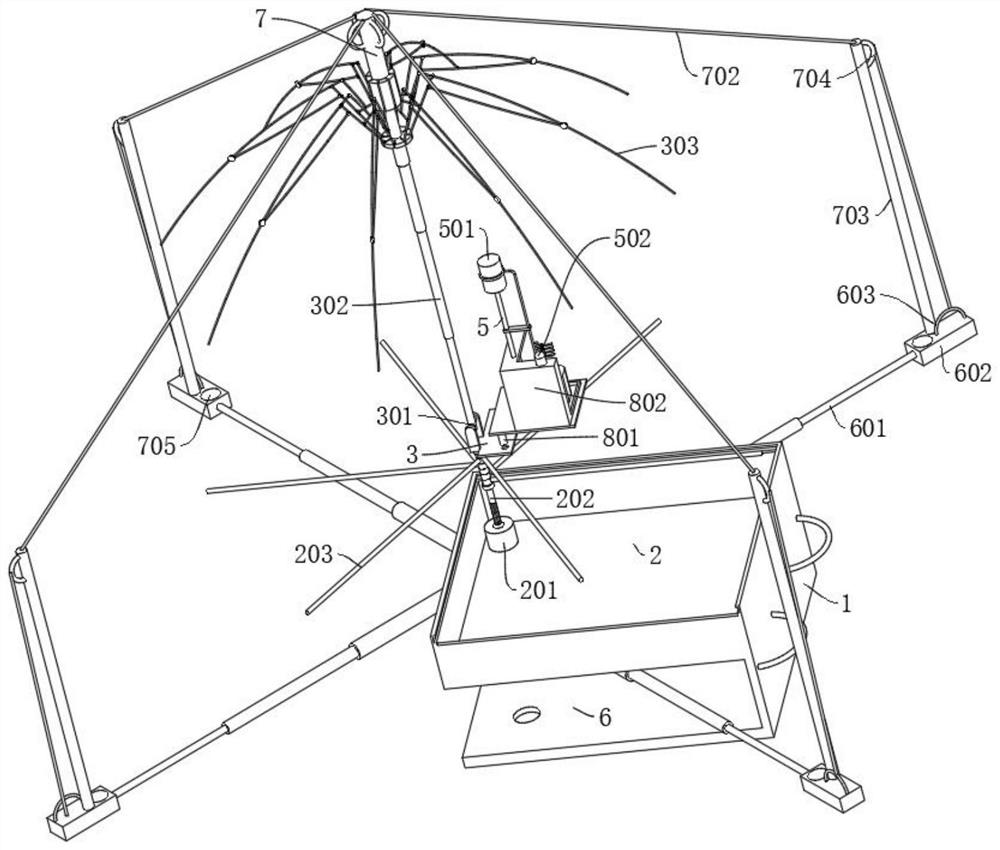 Outdoor portable lamp trapping device