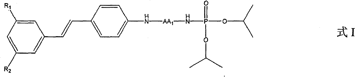 Phosphorylated amino acid stilbene derivative and its preparation method and application