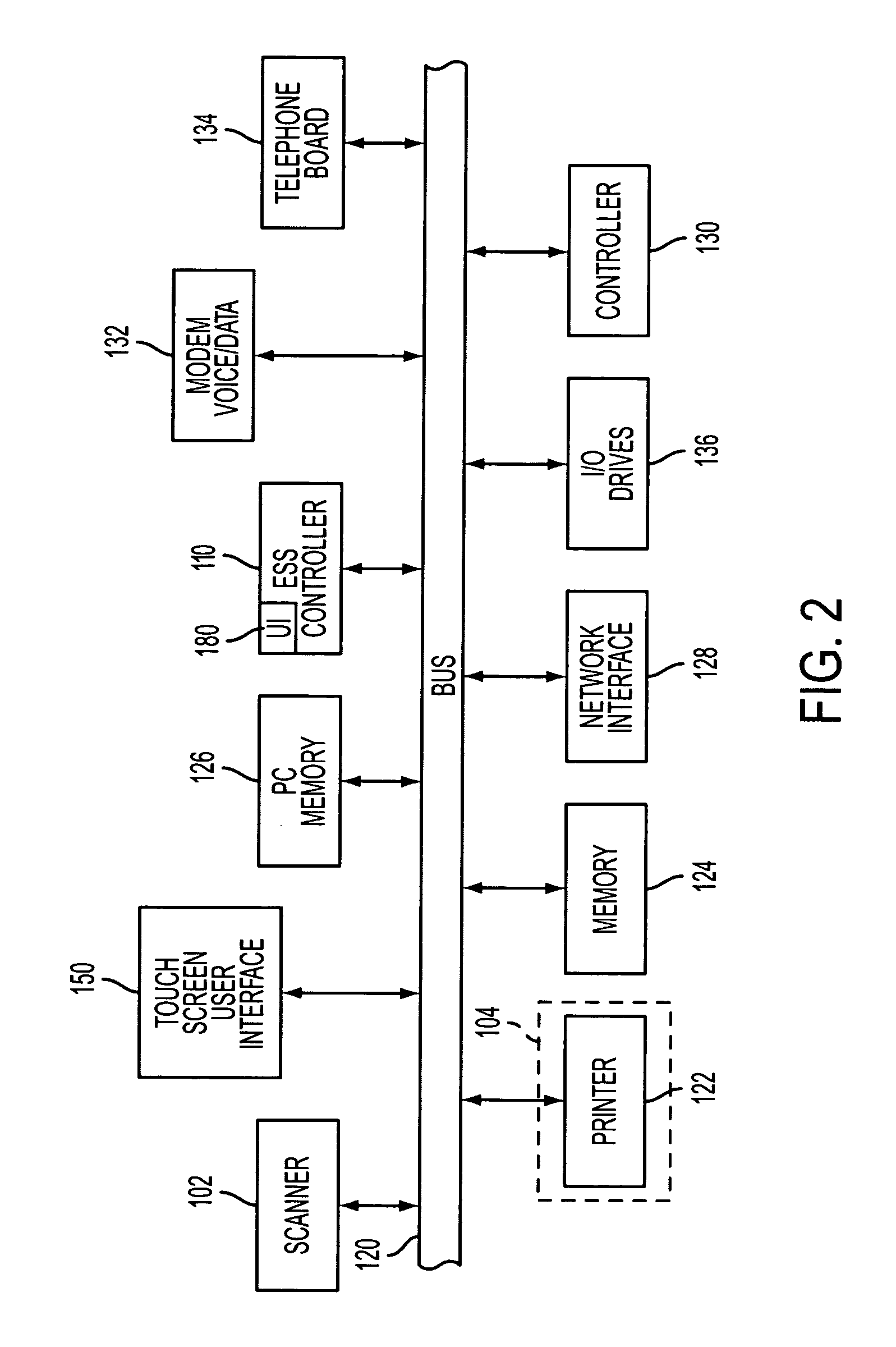 Touch screen user interface for digital reprographic device with pop-up menu display