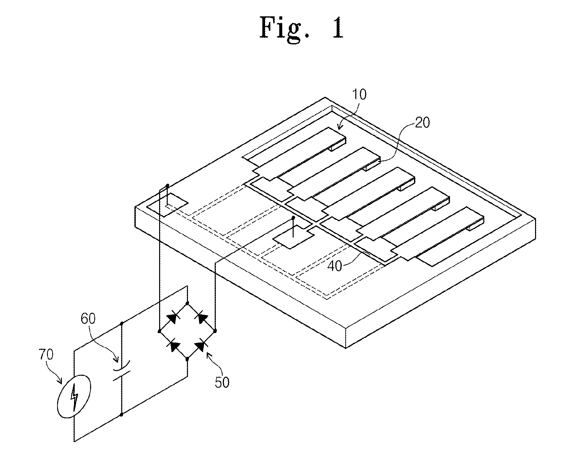 Piezoelectric energy harvesting array and method of manufacturing the same