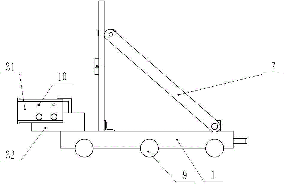 Simple and easy foldable 10-kilovolt centrally installed switchgear electrical inspection trolley