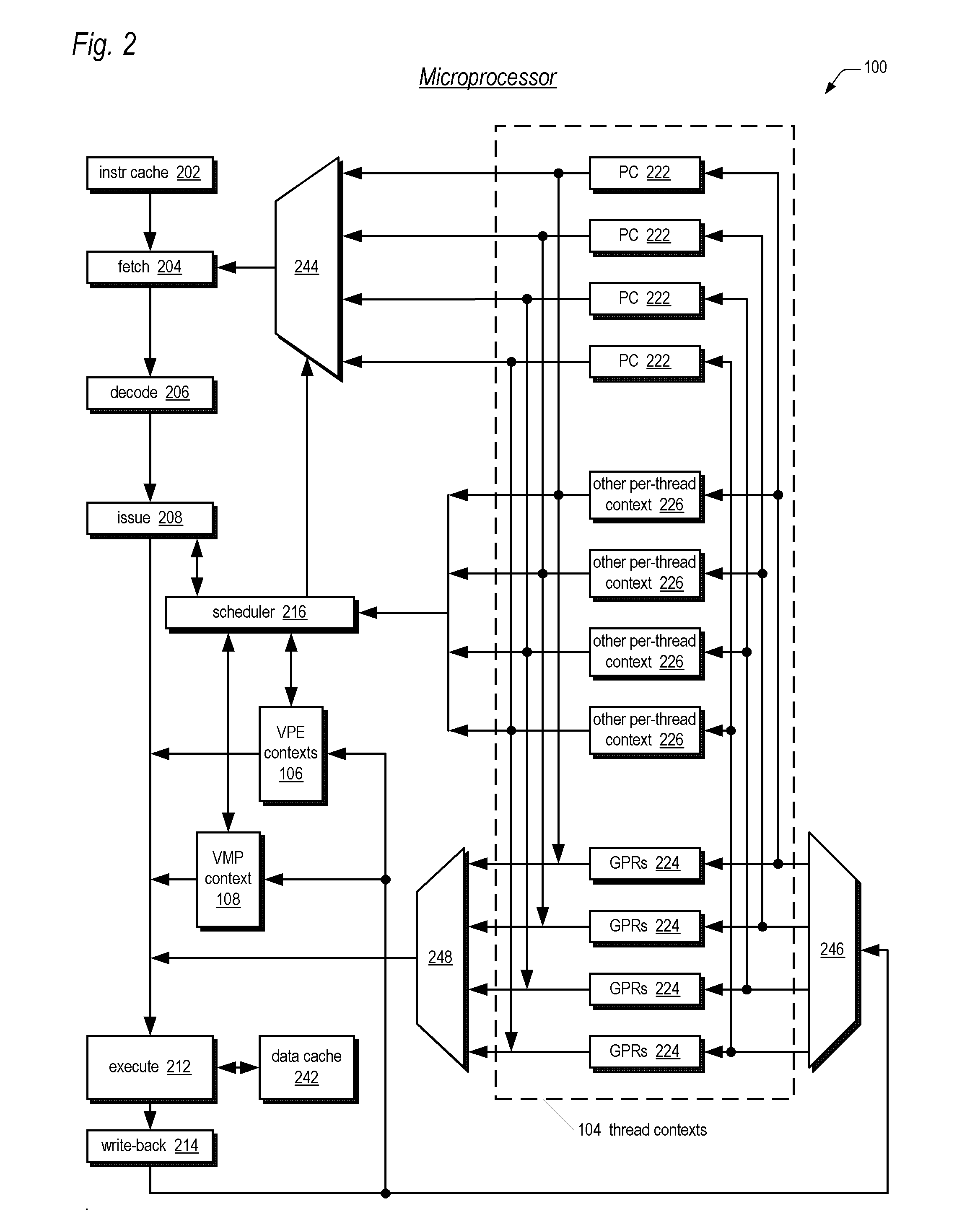 Symmetric multiprocessor operating system for execution on non-independent lightweight thread contexts
