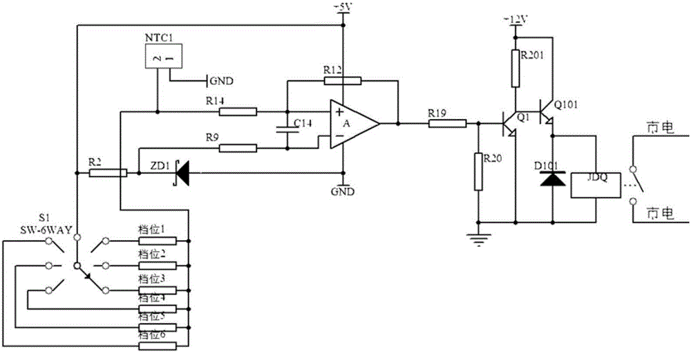 Gear control method, gear control circuit and electric heater