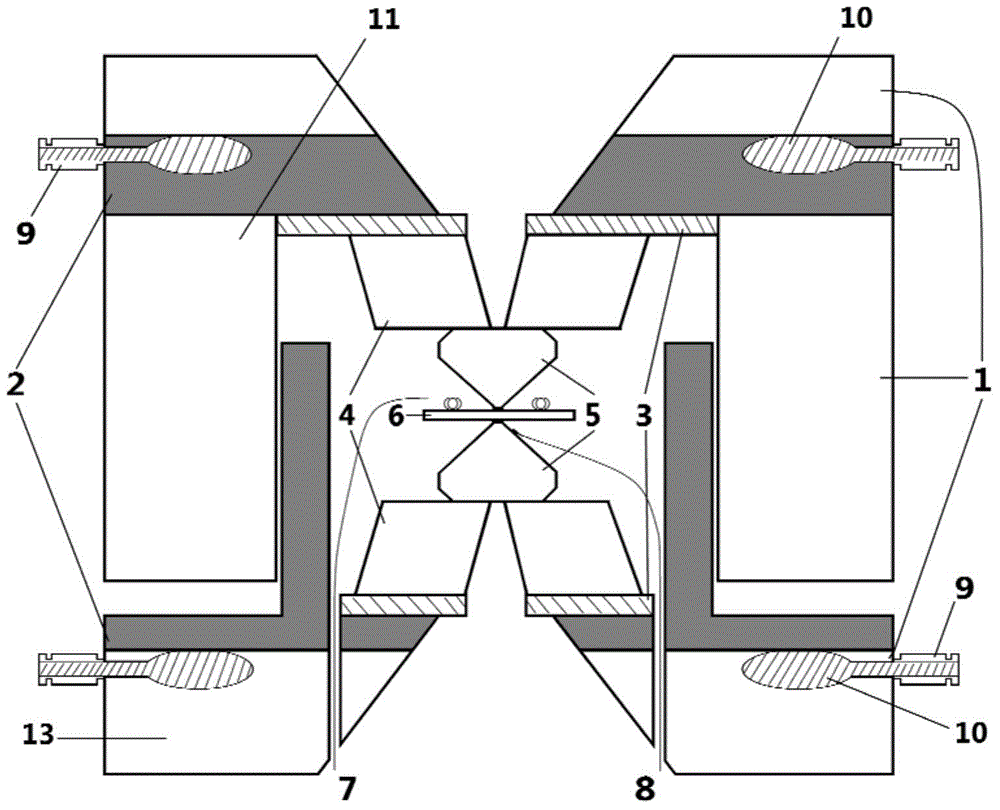 Inner-condensing diamond anvil cell pressing machine