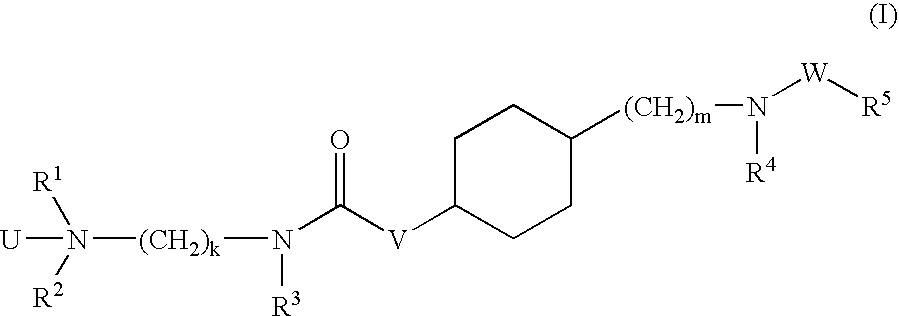 Aminoalkylamide substituted cyclohexyl derivatives