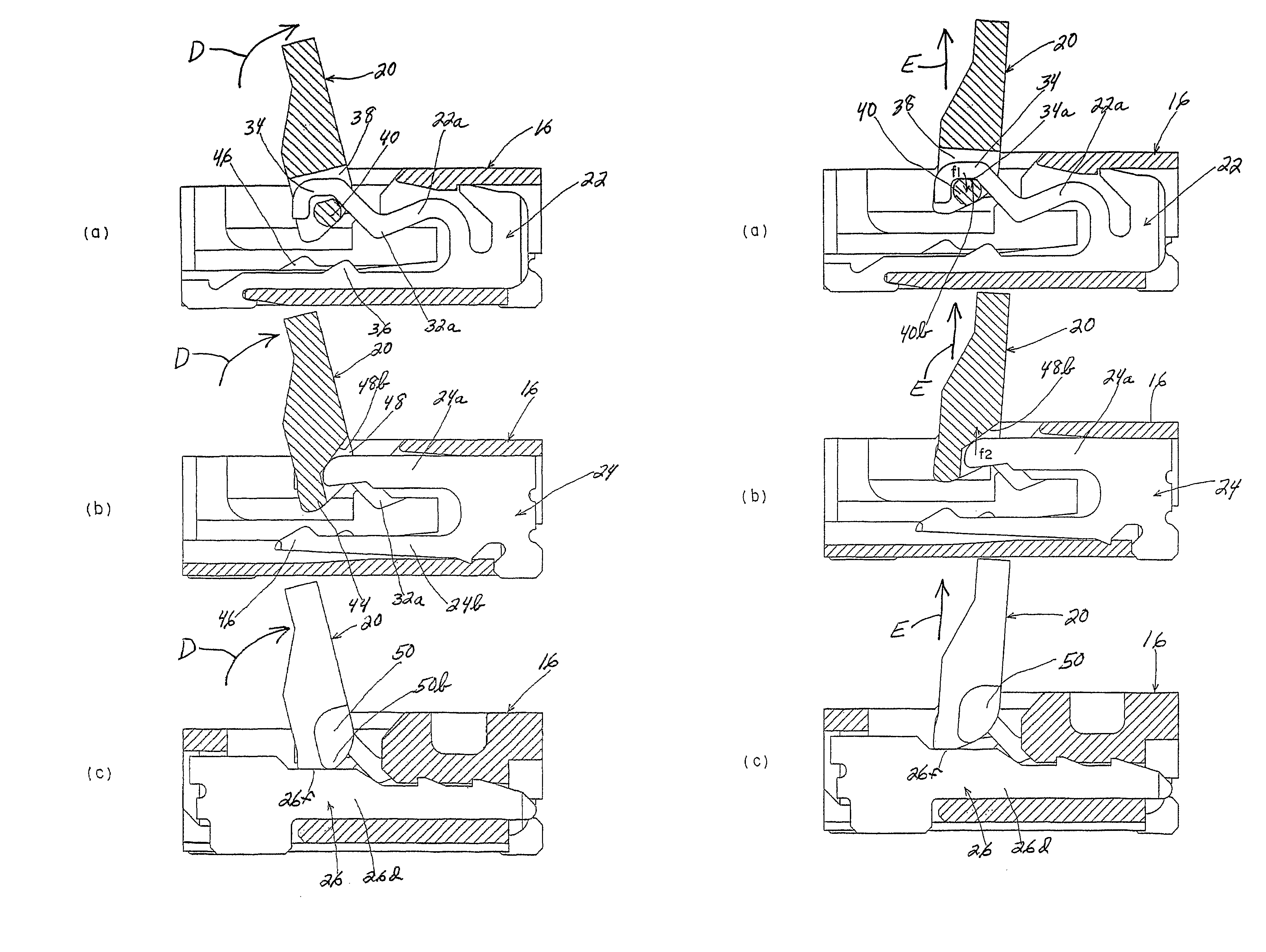 Flat circuit connector with pivoted actuator