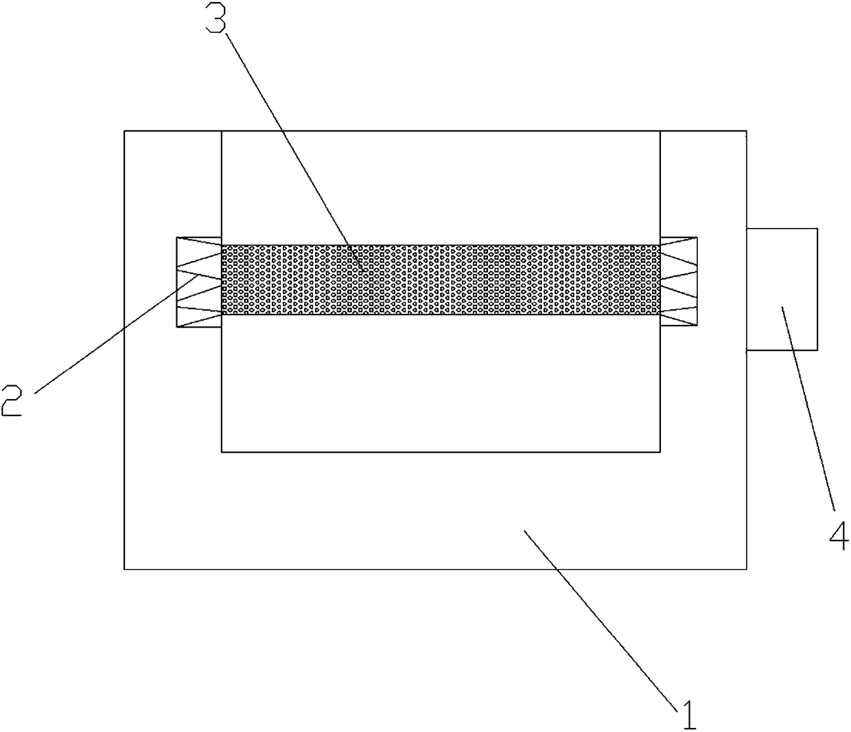 Adsorption and implantation structure in plastic mold