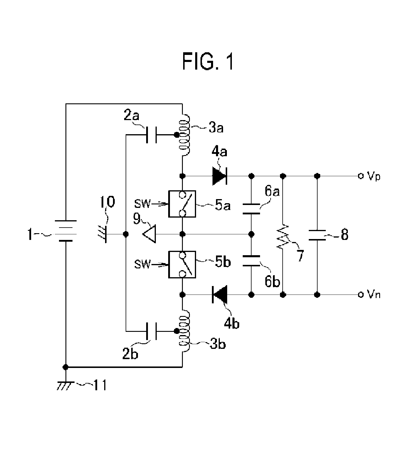 Switching power supply device for noise reduction