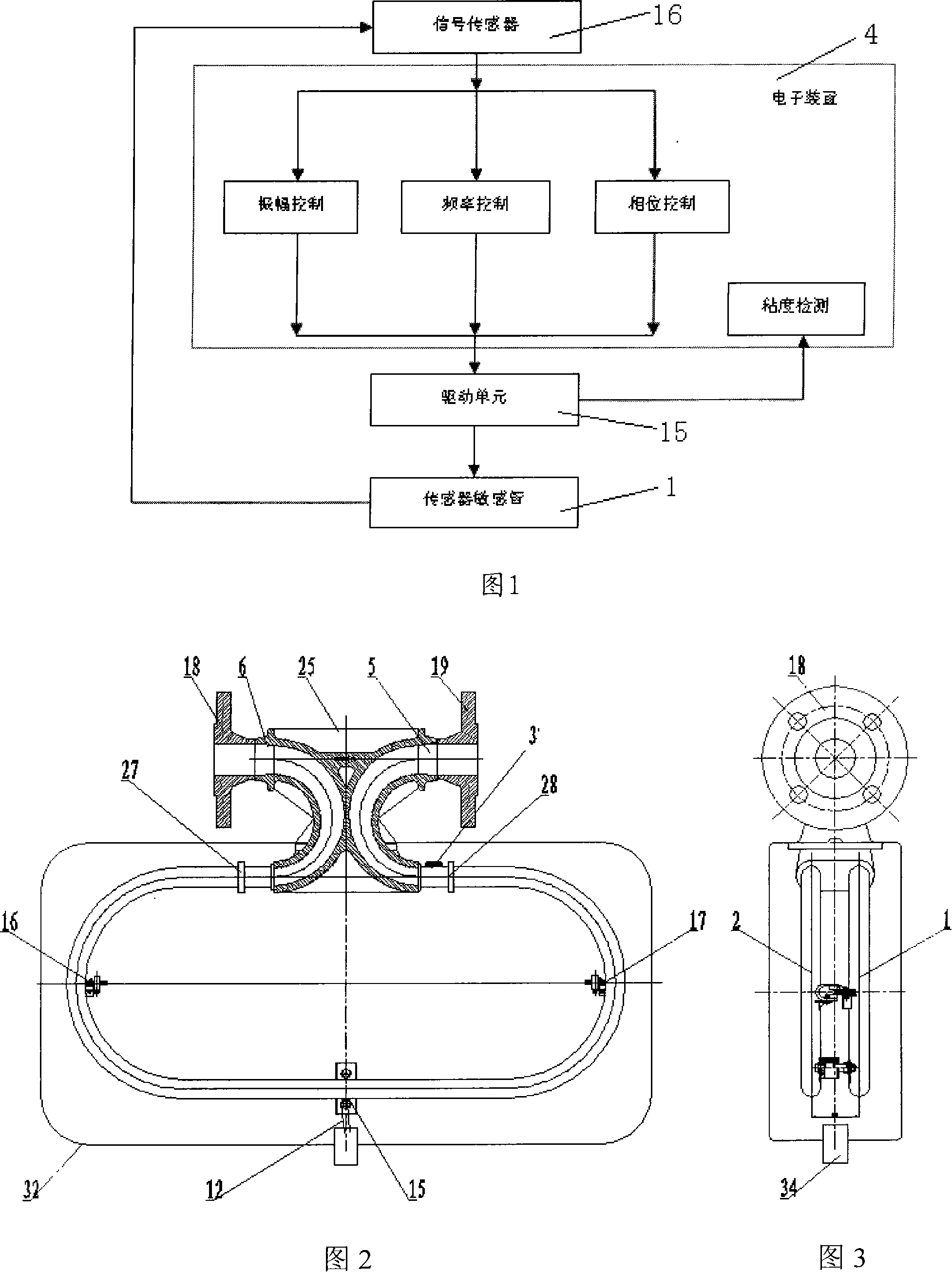 Method and device for detecting viscosity of fluid passing pipe