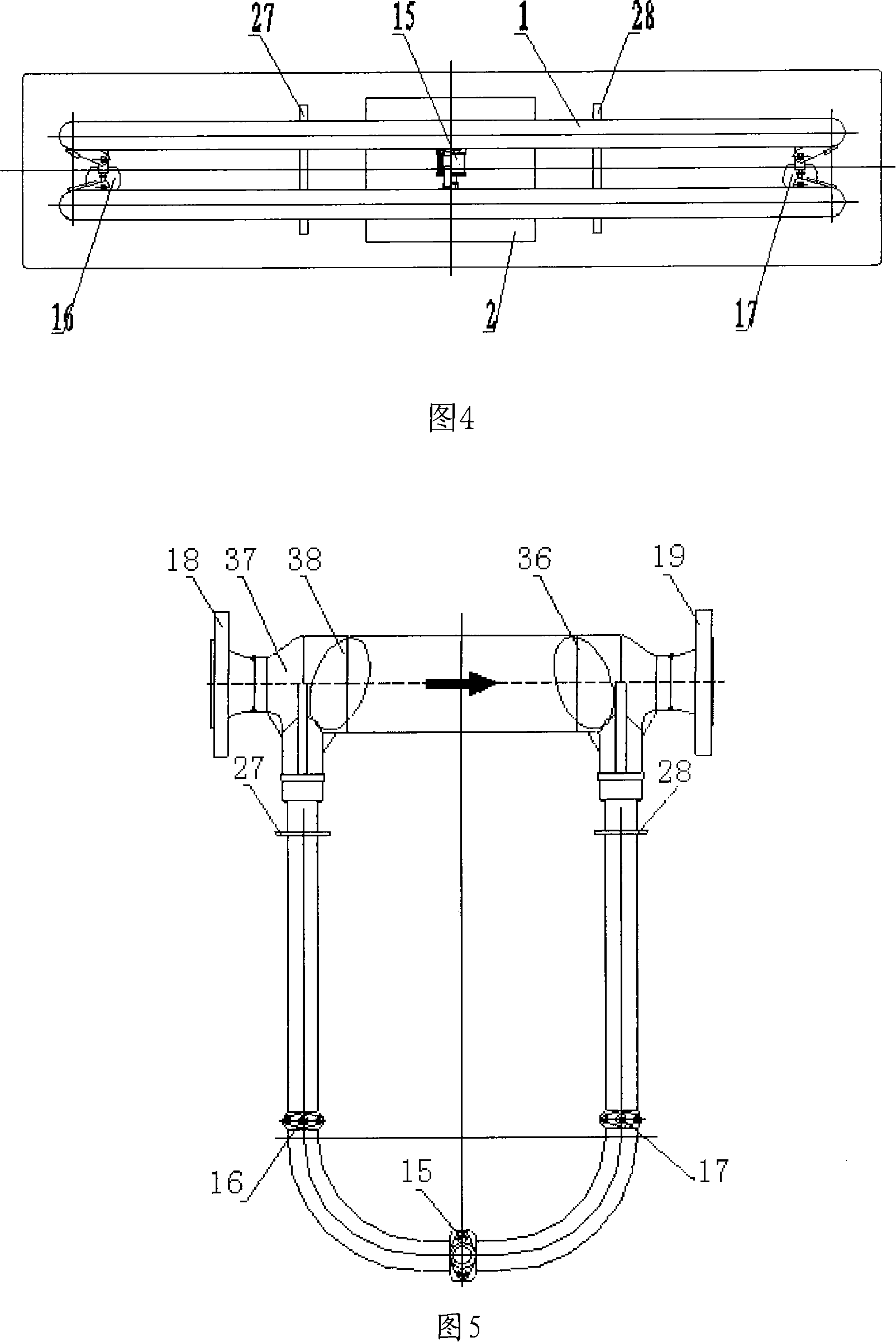 Method and device for detecting viscosity of fluid passing pipe