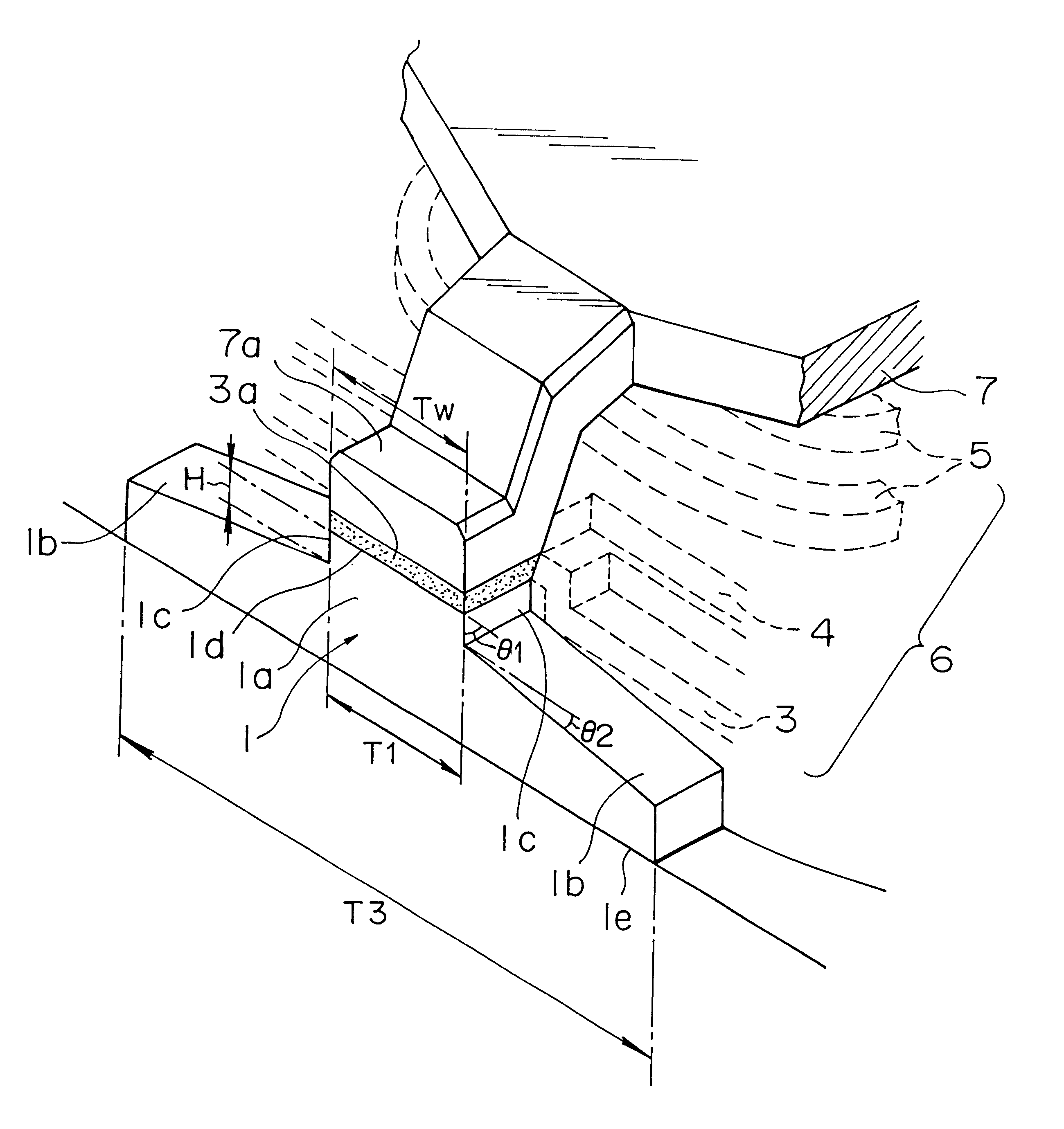 Combination read/write thin film magnetic head and its manufacturing method