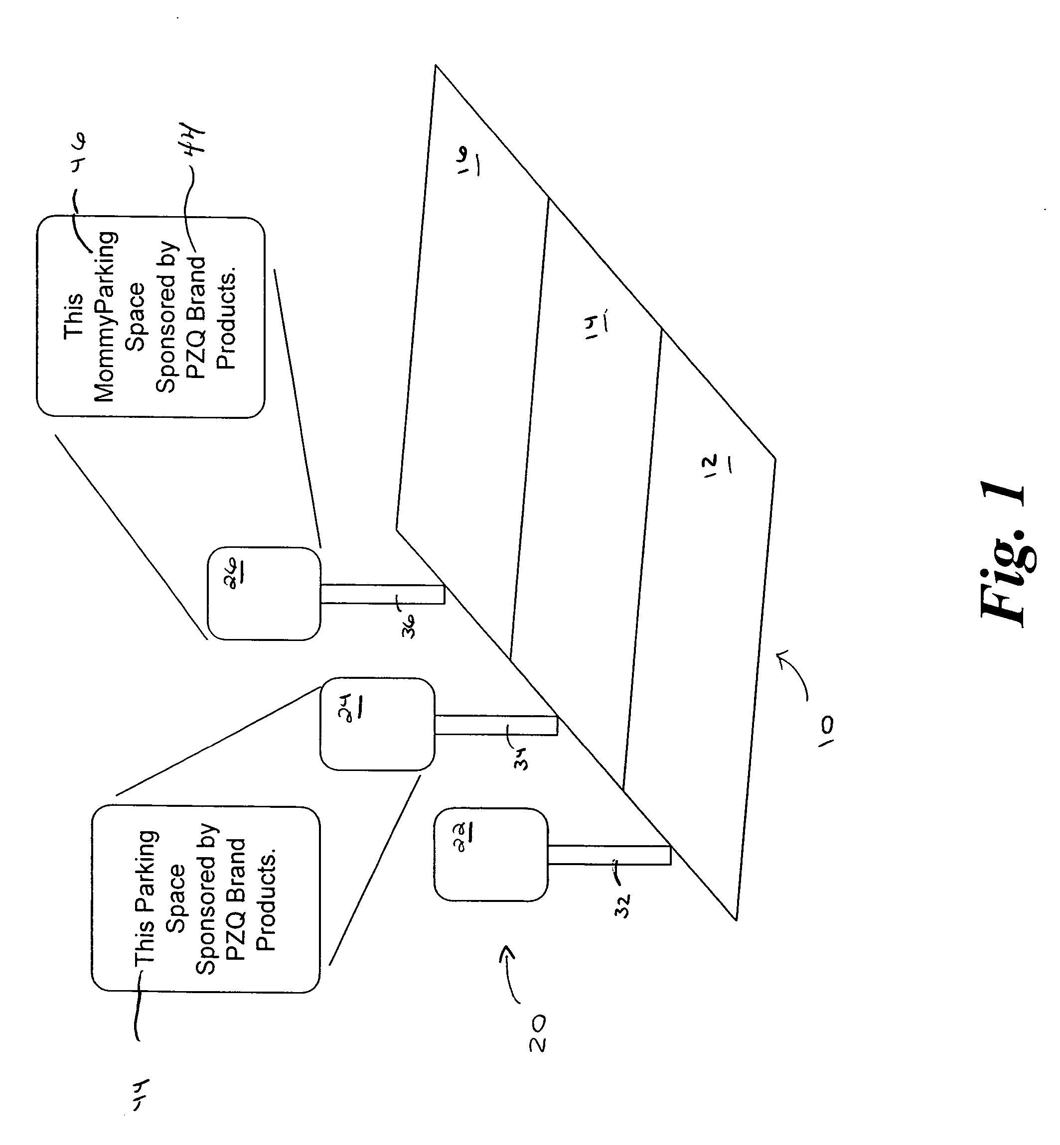Method and apparatus for parking space advertising