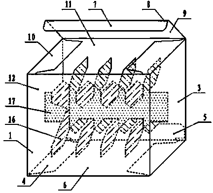 Box core spacer rapidly formed double-row needle water box