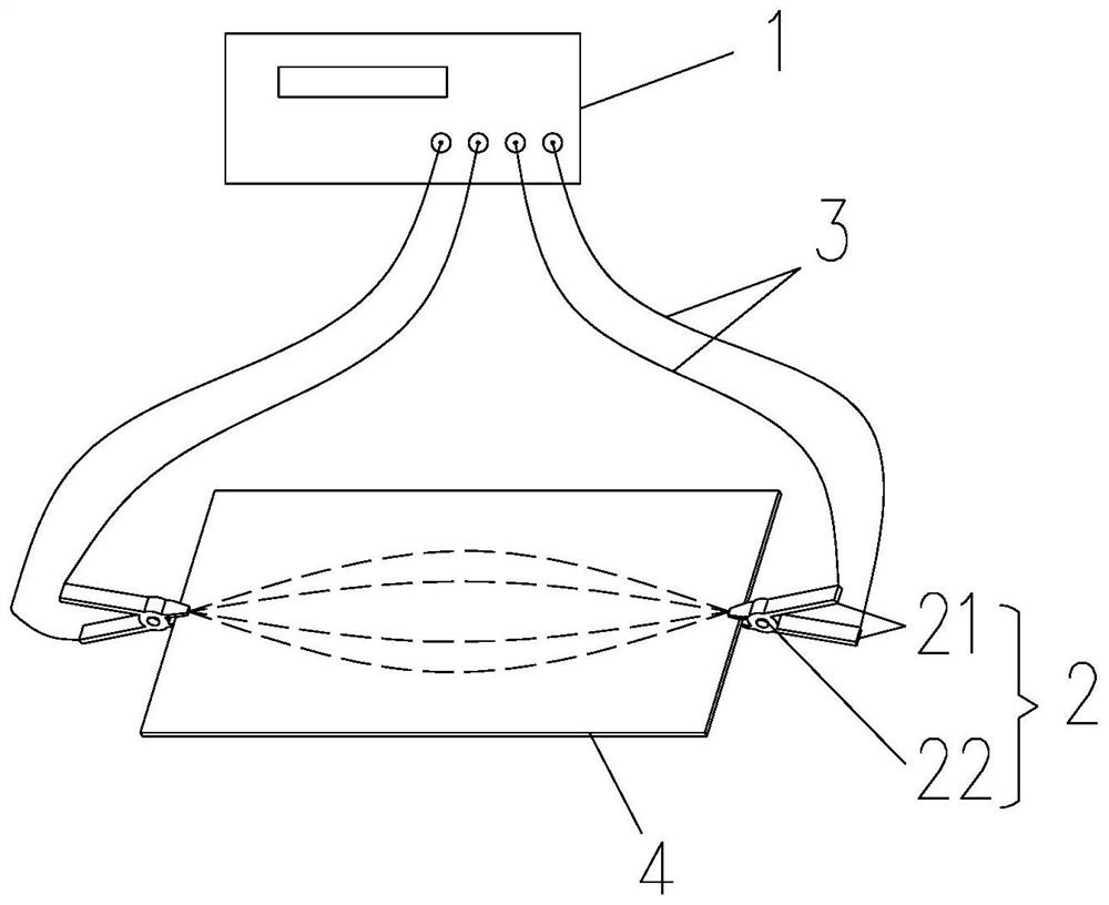 Device and method for measuring plate resistance