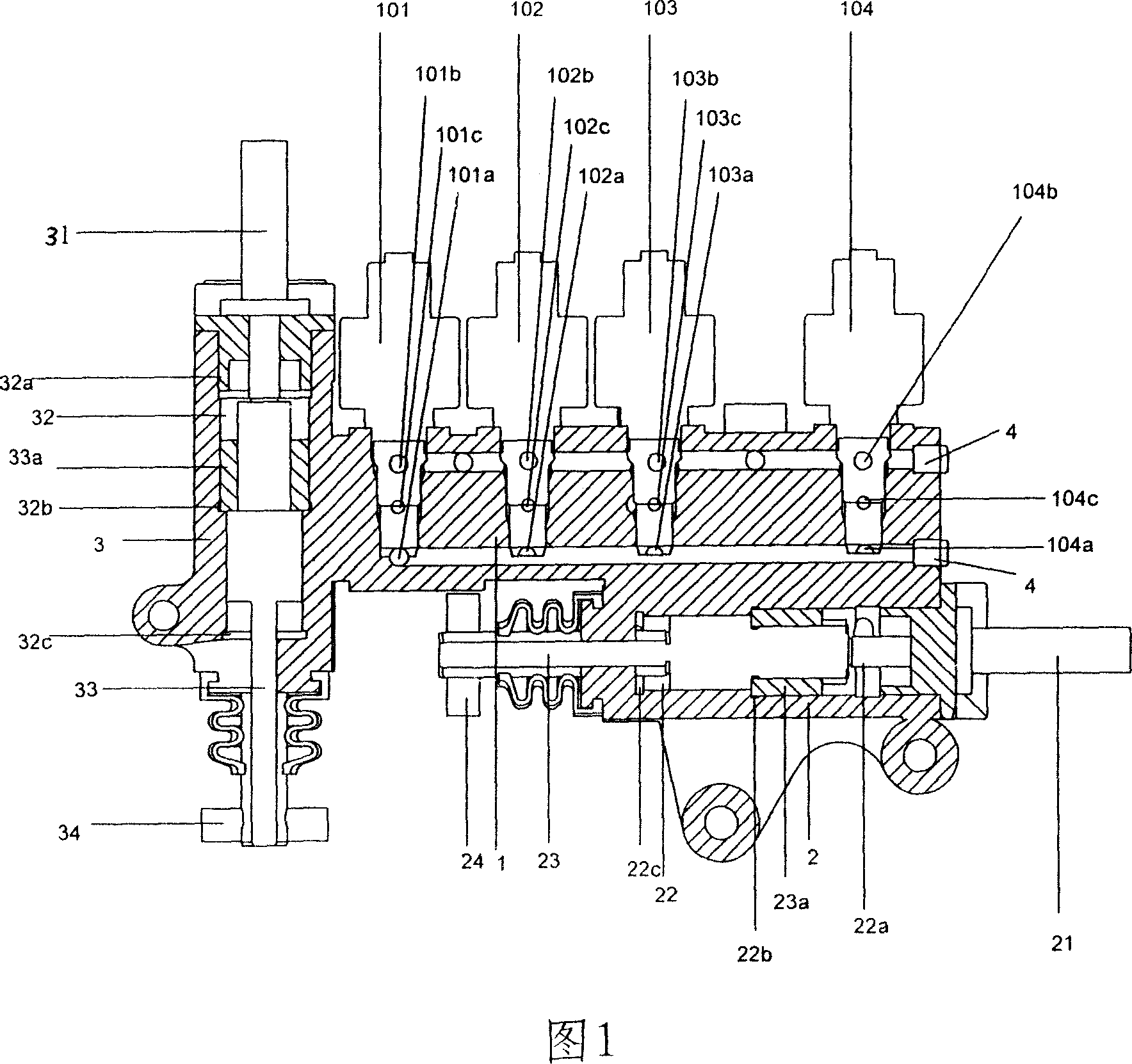 Gear-selecting and gear-shifting executive mechanism for automatic transmission