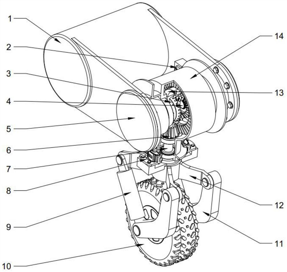 Foot joint structure of wheel type walking vehicle steering drive axle