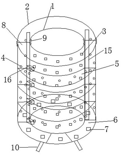 A multi-layer partition drying device