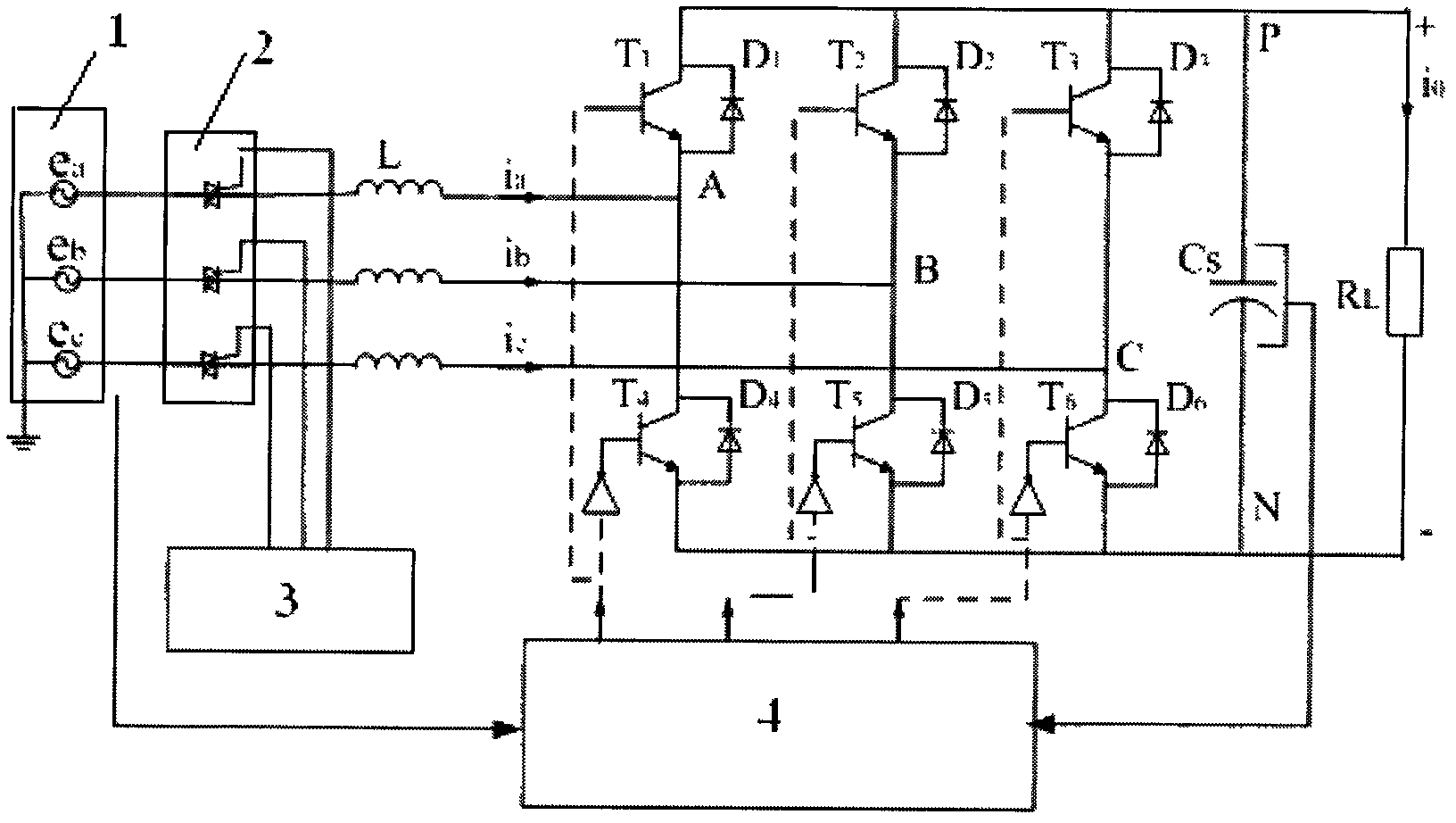 Three-phase pulse width modulation (PWM) rectifier soft starting system
