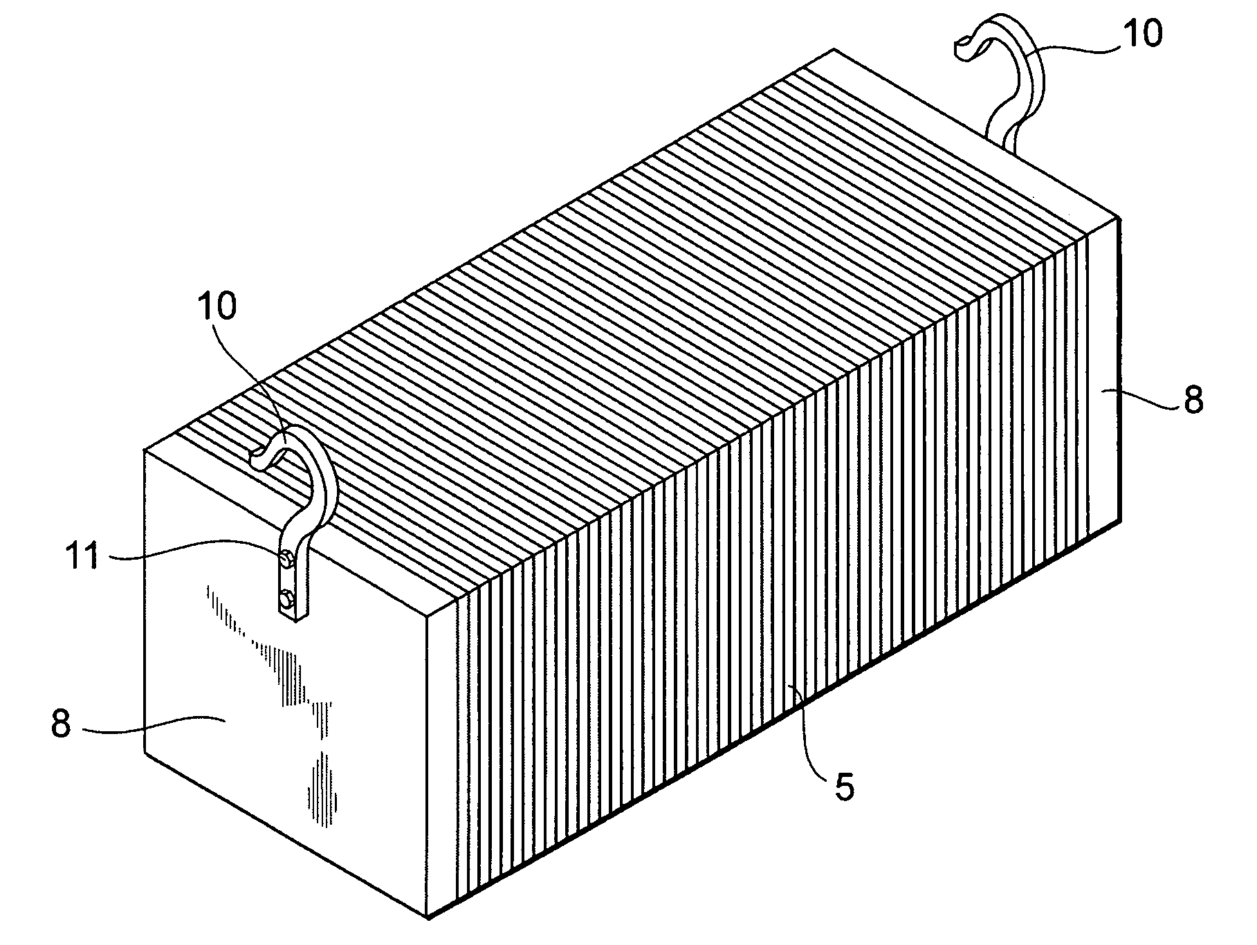 Fuel Cell Stack, Installation Structure Of Fuel Cell Stack, Method Of Transporting Fuel Cell Stack, And Method Of Mounting Fuel Cell Stack On Vehicle