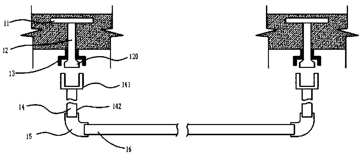 Assembly type laminated slab anchoring structure convenient to construct and connecting mode thereof