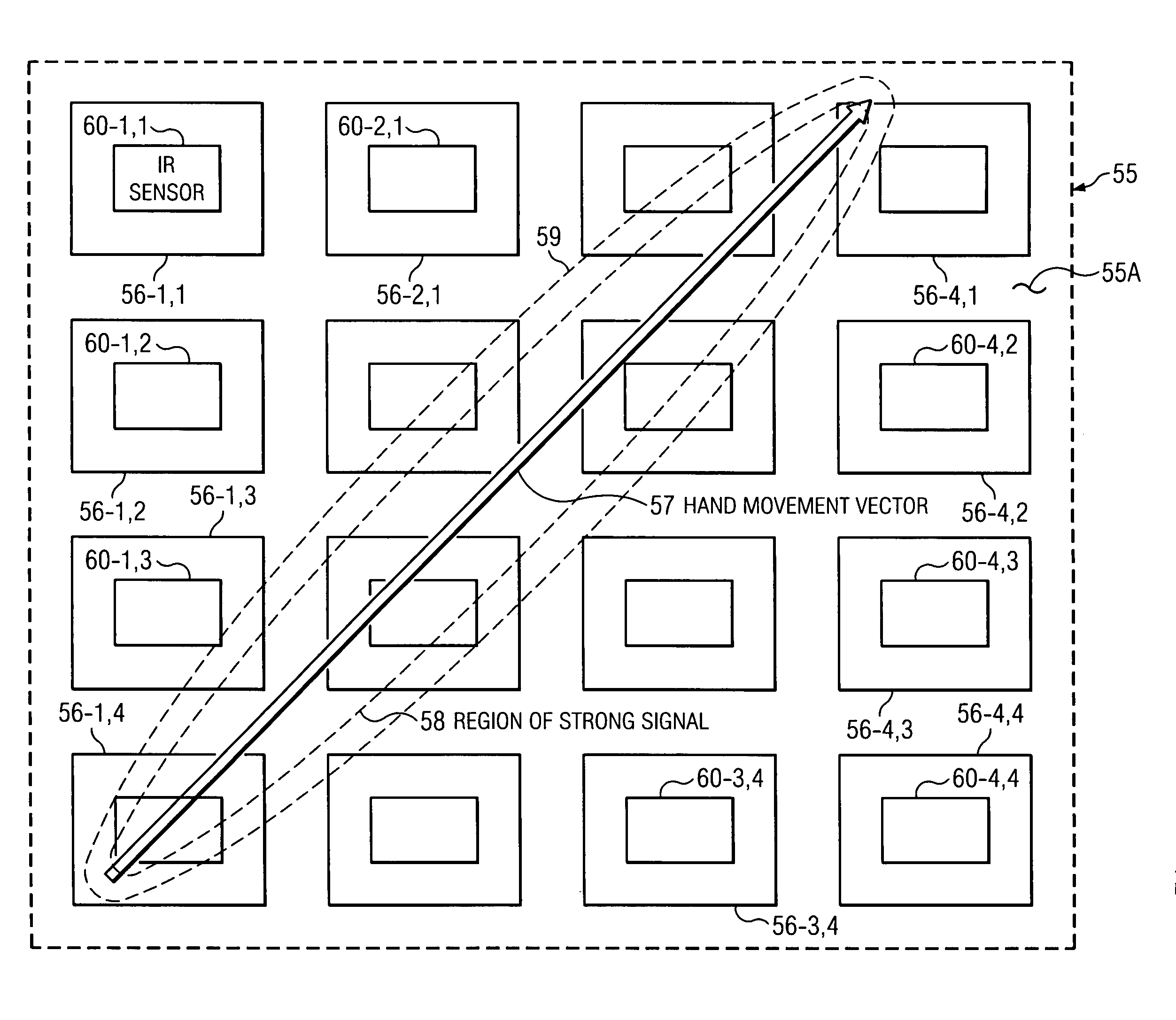 Infrared gesture recognition device and method
