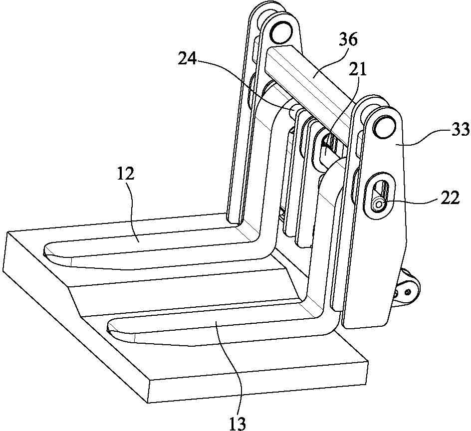 Automatic regulating portal frame of block material loader