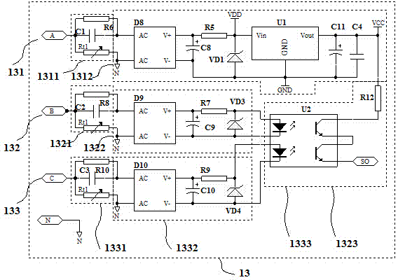 Control circuit of simple double-power-supply changeover device