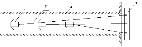 Method used in tunnel engineering for exactly measuring internal displacement of wall rock