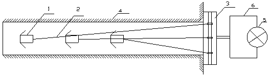 Method used in tunnel engineering for exactly measuring internal displacement of wall rock