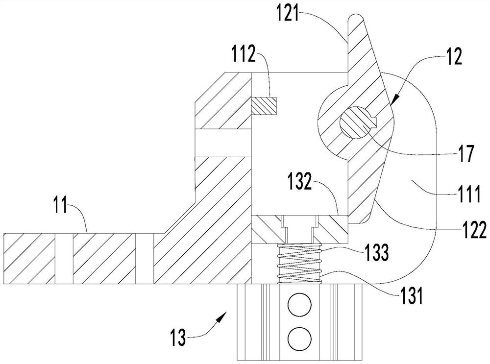 Connecting and quick releasing device for test model in wind tunnel