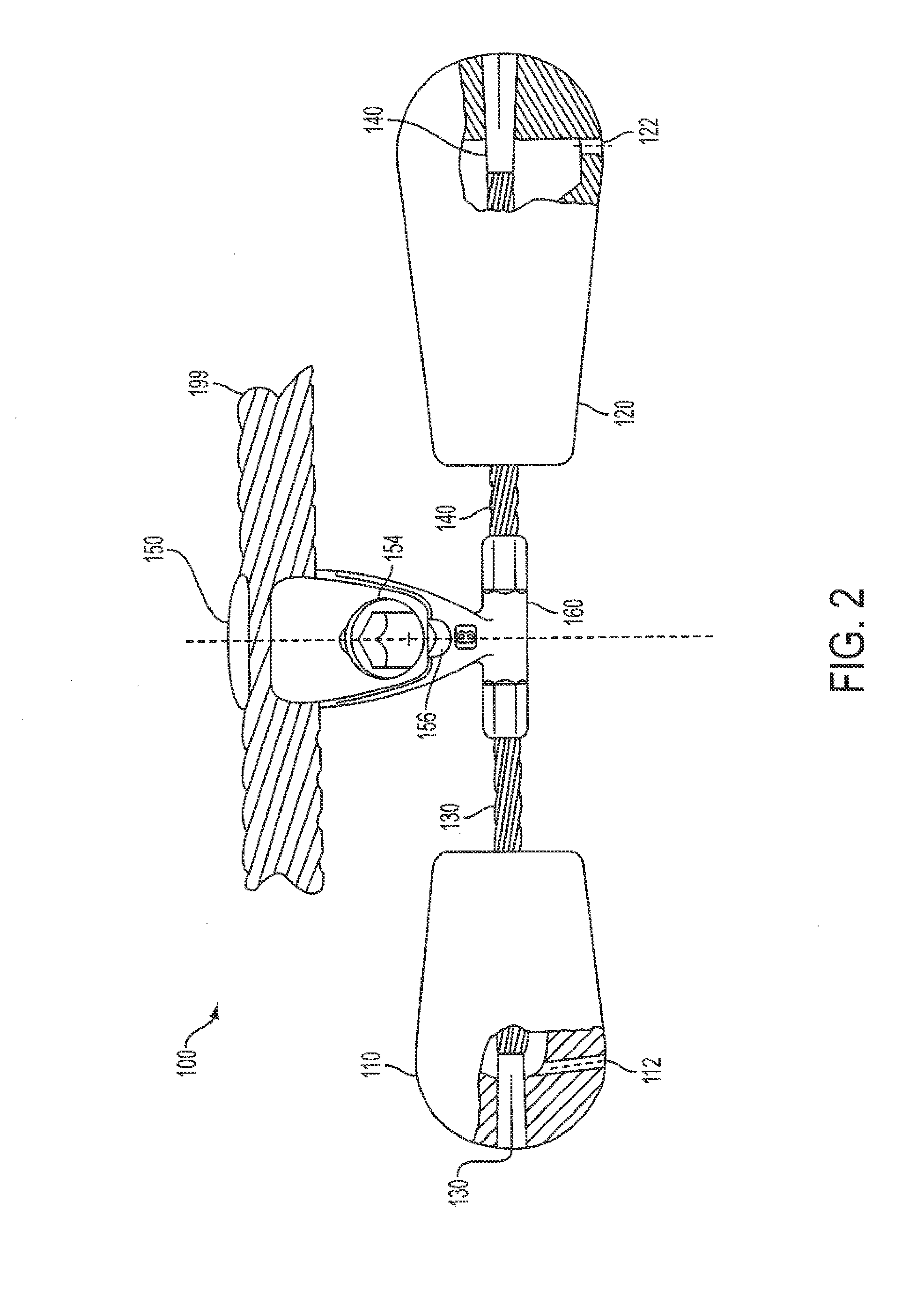 Asymmetrical stockbridge damper