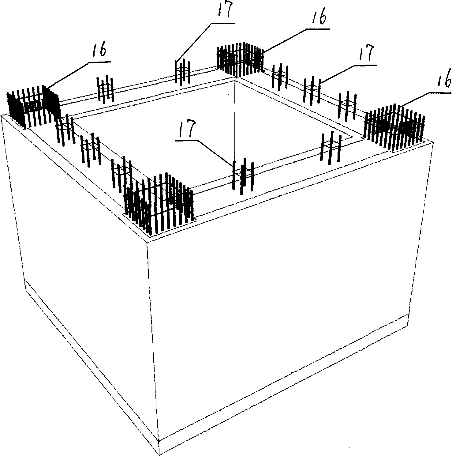 Prestressed concrete hollow slab and construction method thereof