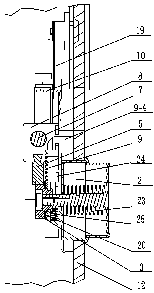 Mechanical spiral door bolt mechanism for safe box and cabinet