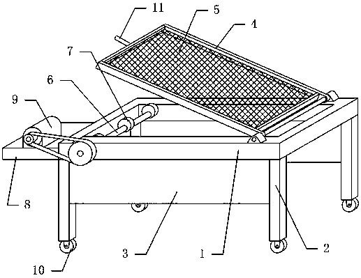 Sand screening device for construction