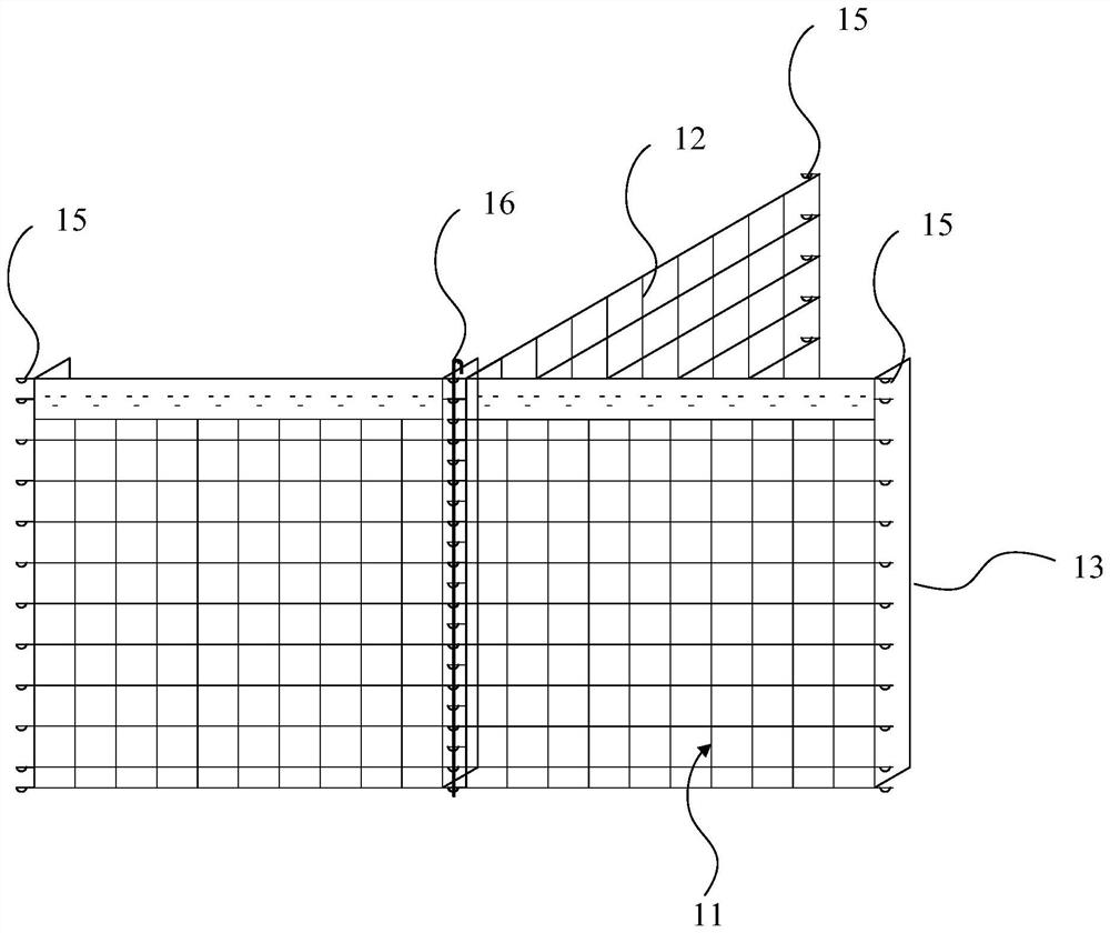 Multipurpose net cage protection body, combined structure and assembling method