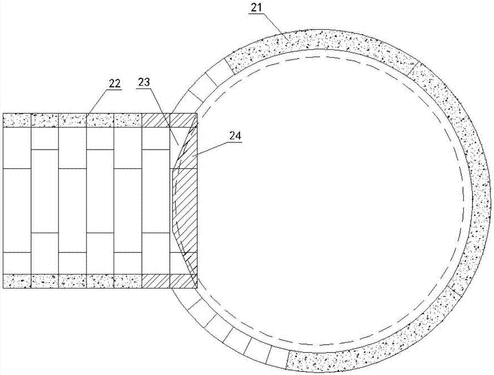 Combined type steel pipe sheet of connection channel at position of joint with main tunnel and construction method