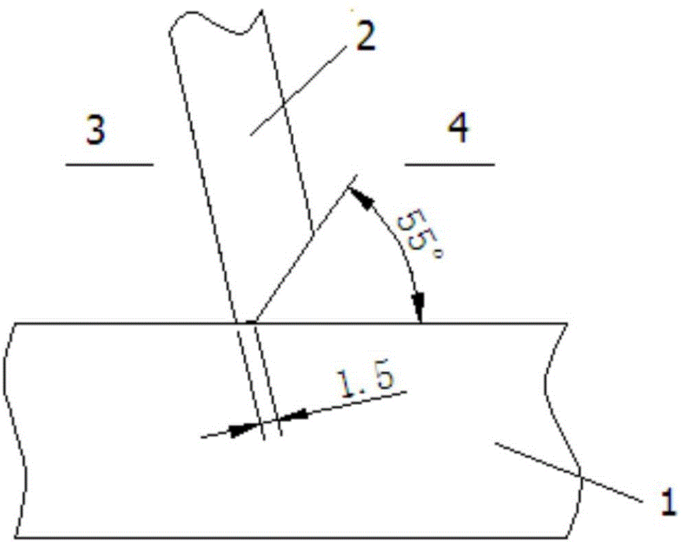 Two-sided welding method for U-shaped ribbed slab unit welding seam