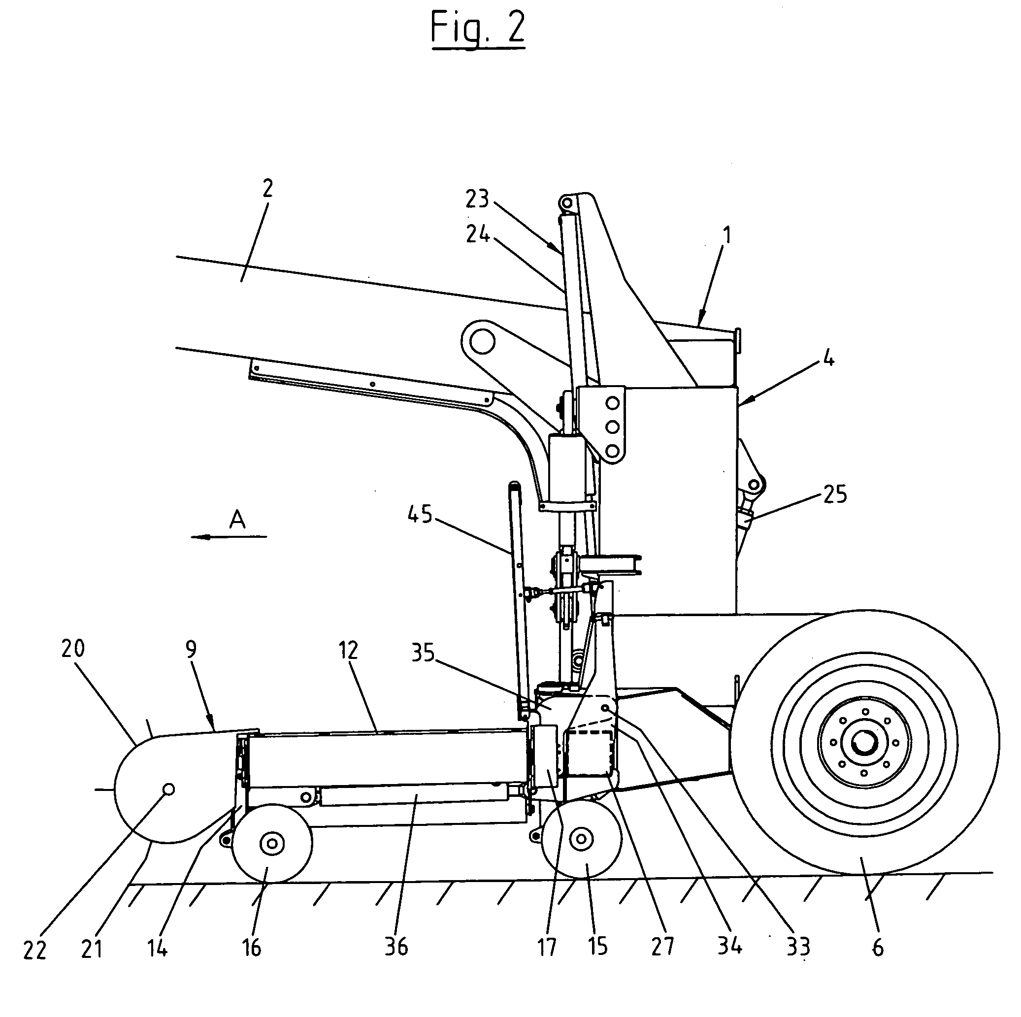 Agricultural machine for swathing products lying on the ground