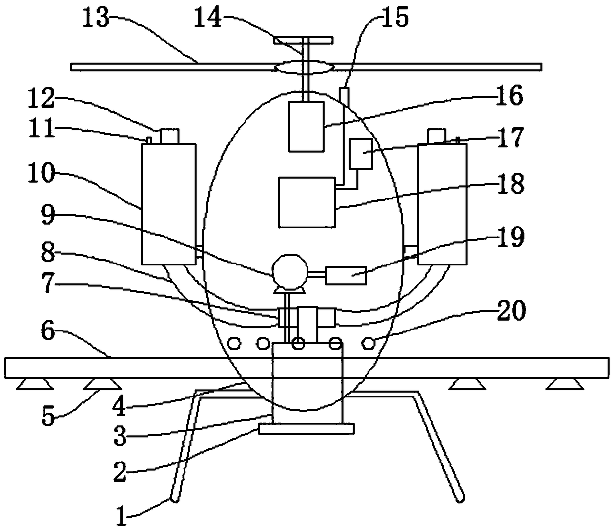 Unmanned aerial vehicle medicament spraying device for olive plantation and application method thereof