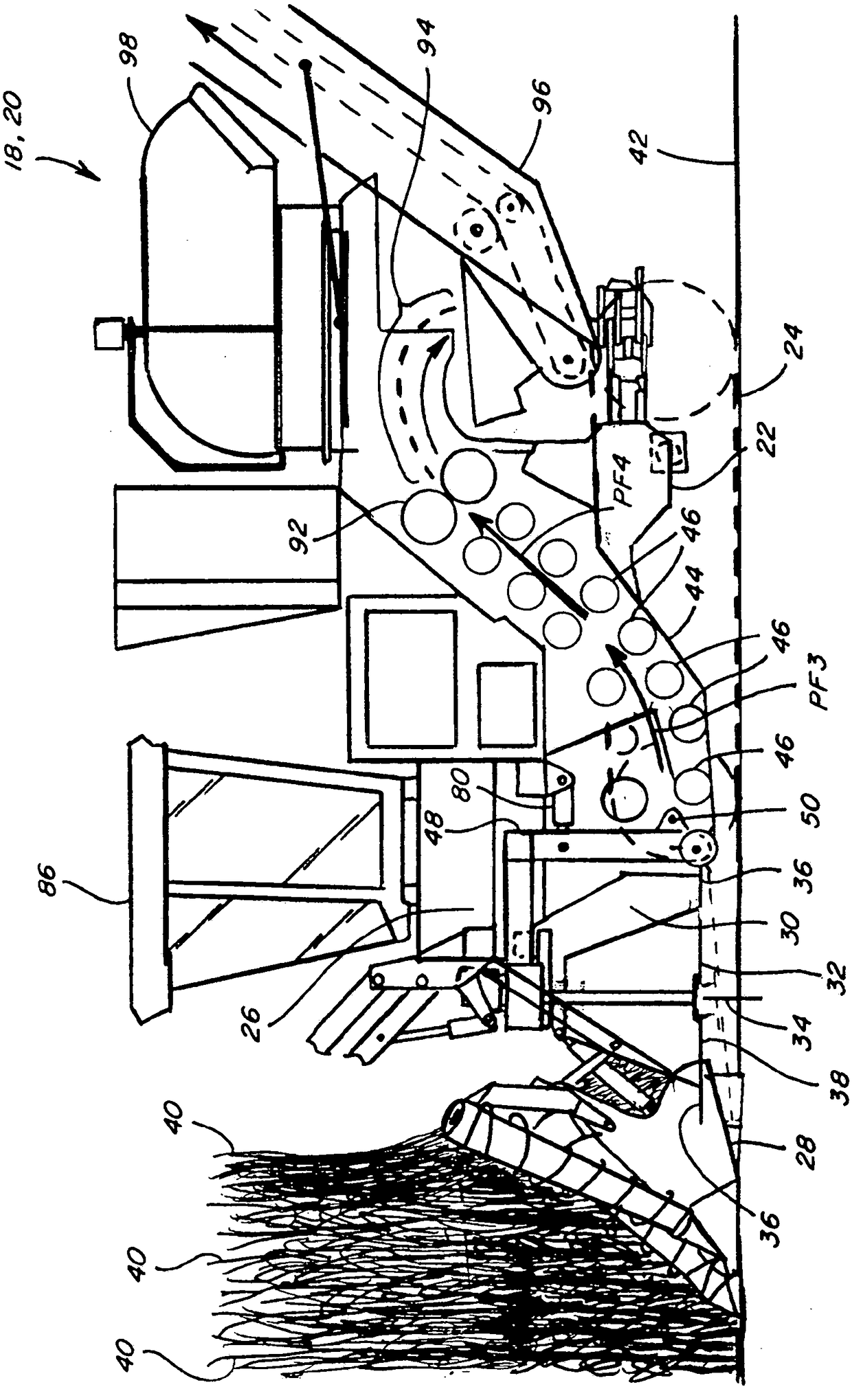 Plant Harvesting System Unaffected by Rows