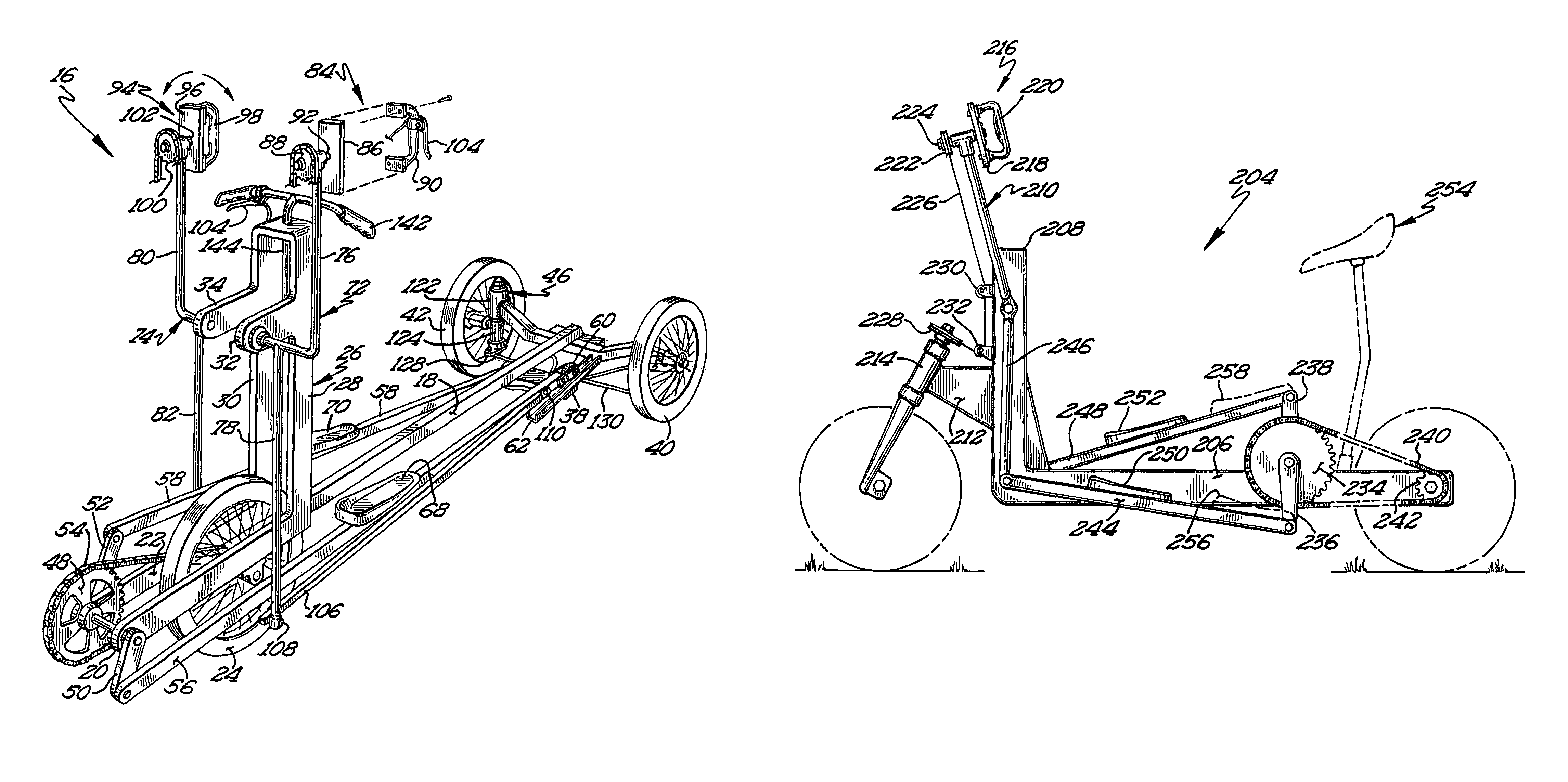 Recreational vehicle with elliptical drive