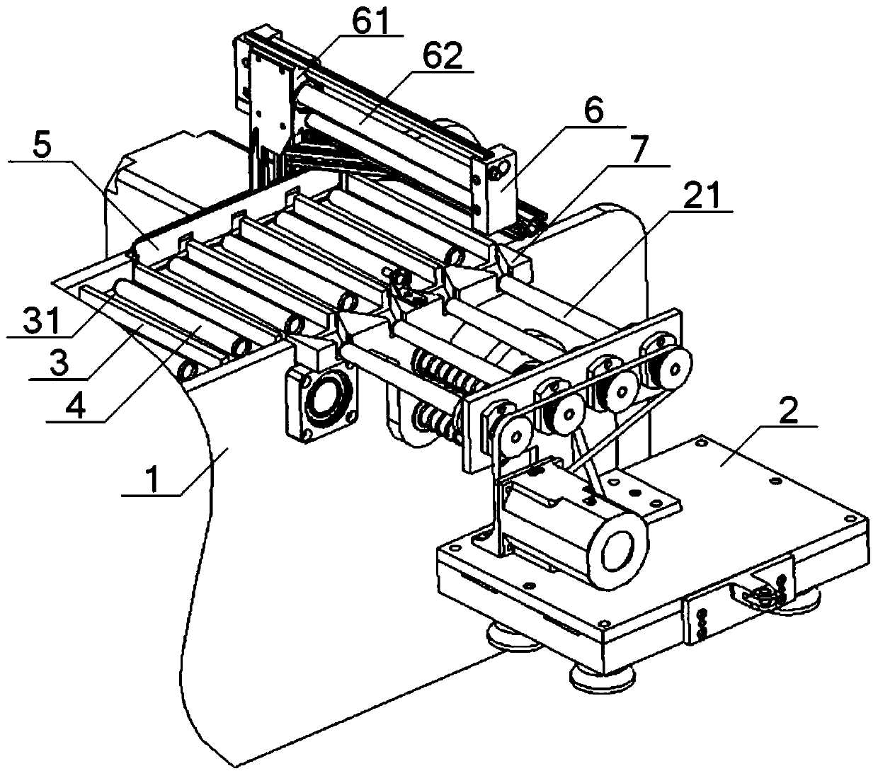 Automatic feeding device of spun yarn tubes and control method of automatic feeding device