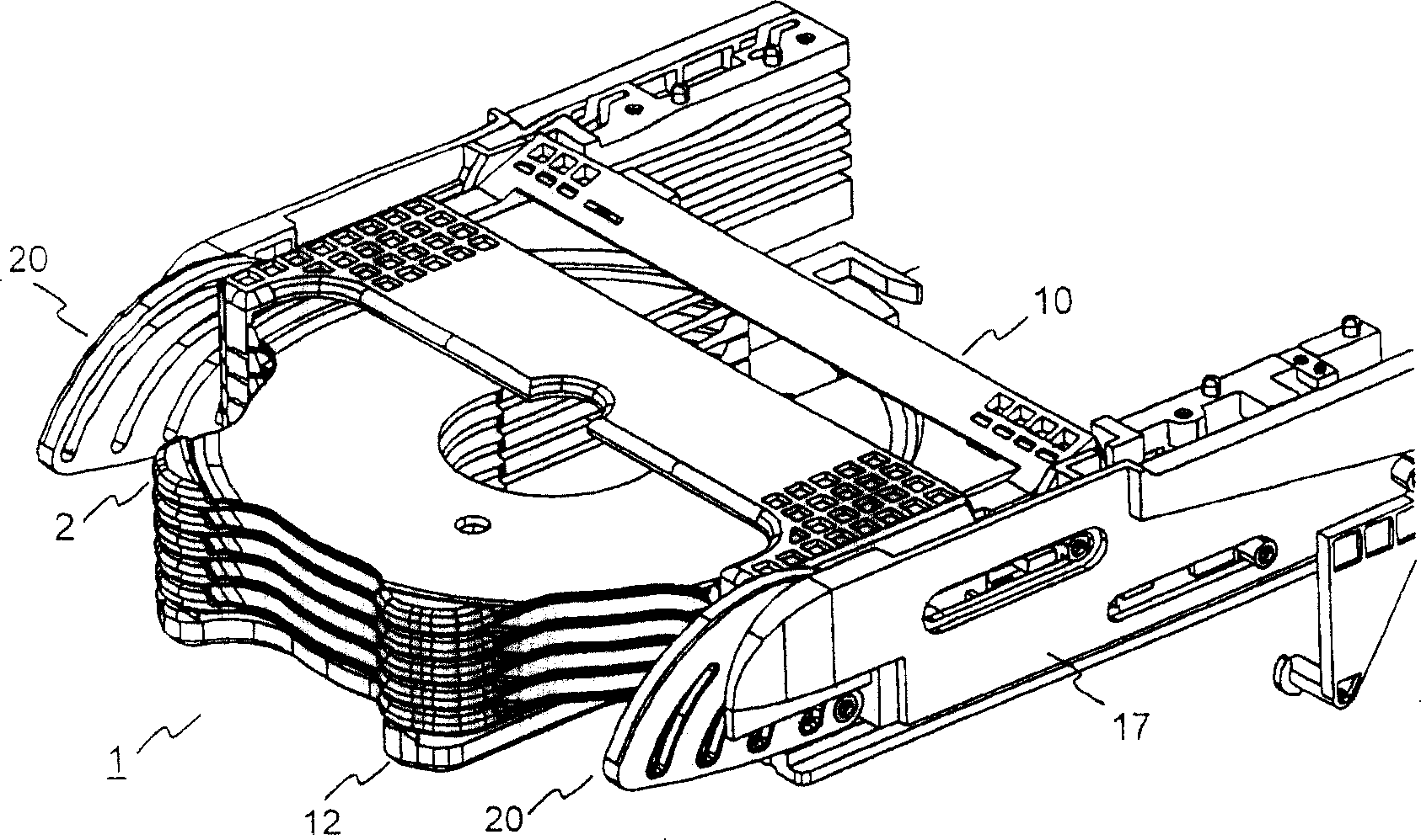 Changer for optical recording media