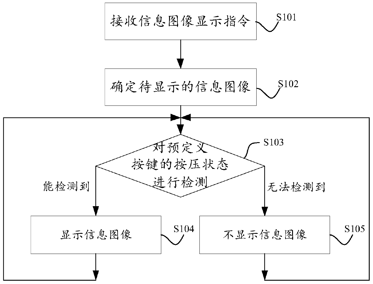 Information image display method and device