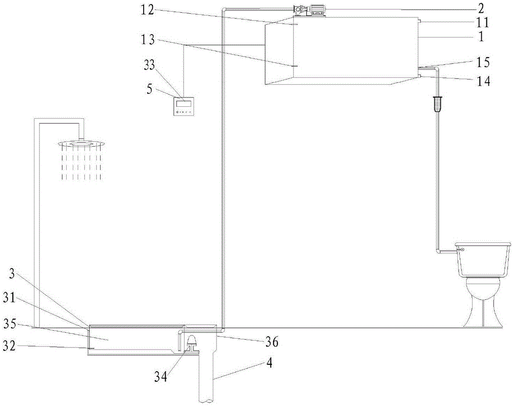 Intelligent toilet and bathroom water saving apparatus and water saving method thereof