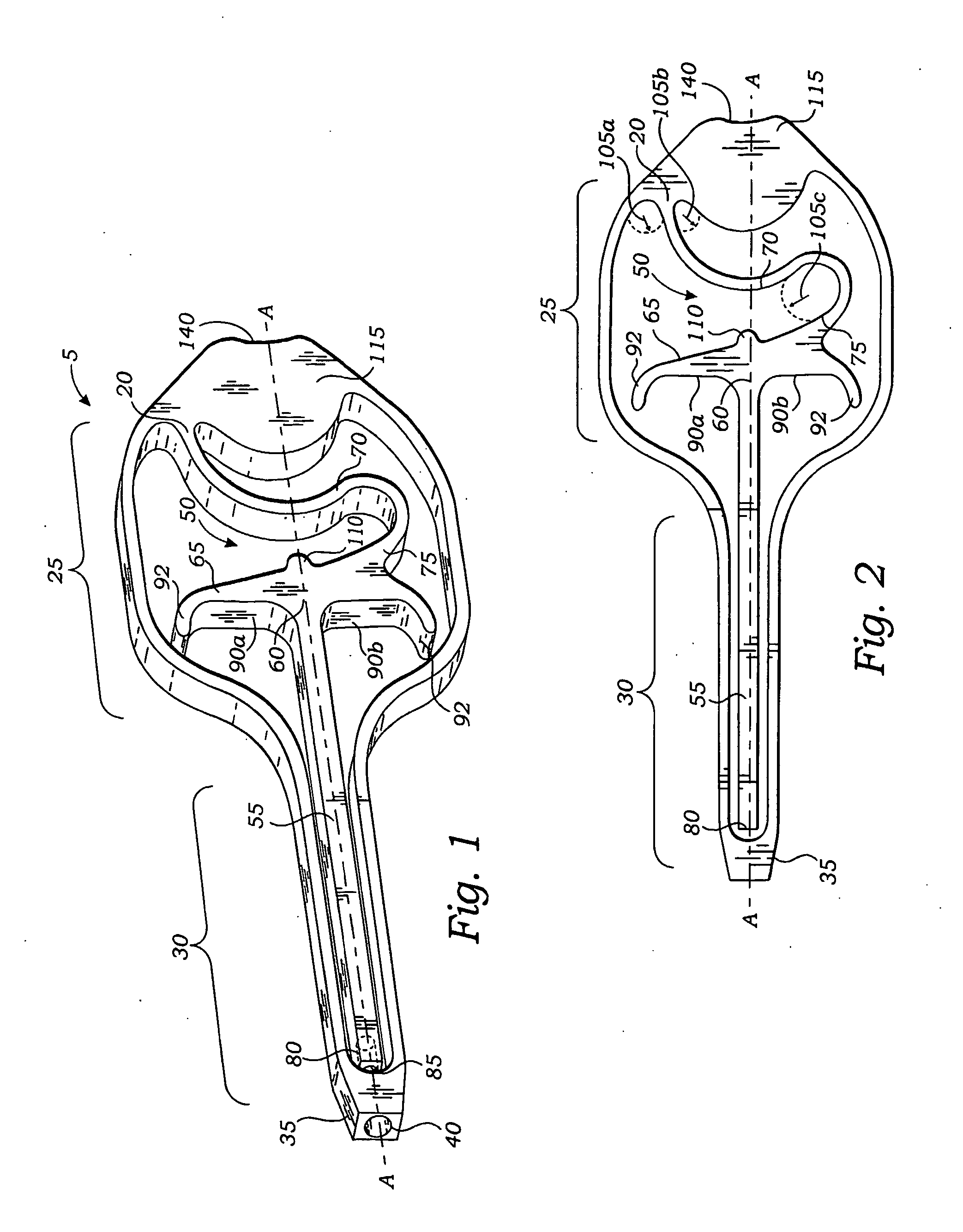 Actuating handle for a surgical instrument