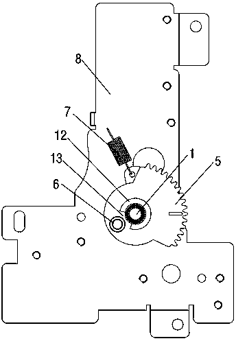 Reversing control device for double conveying channels for paper sheets and working method of reversing control device